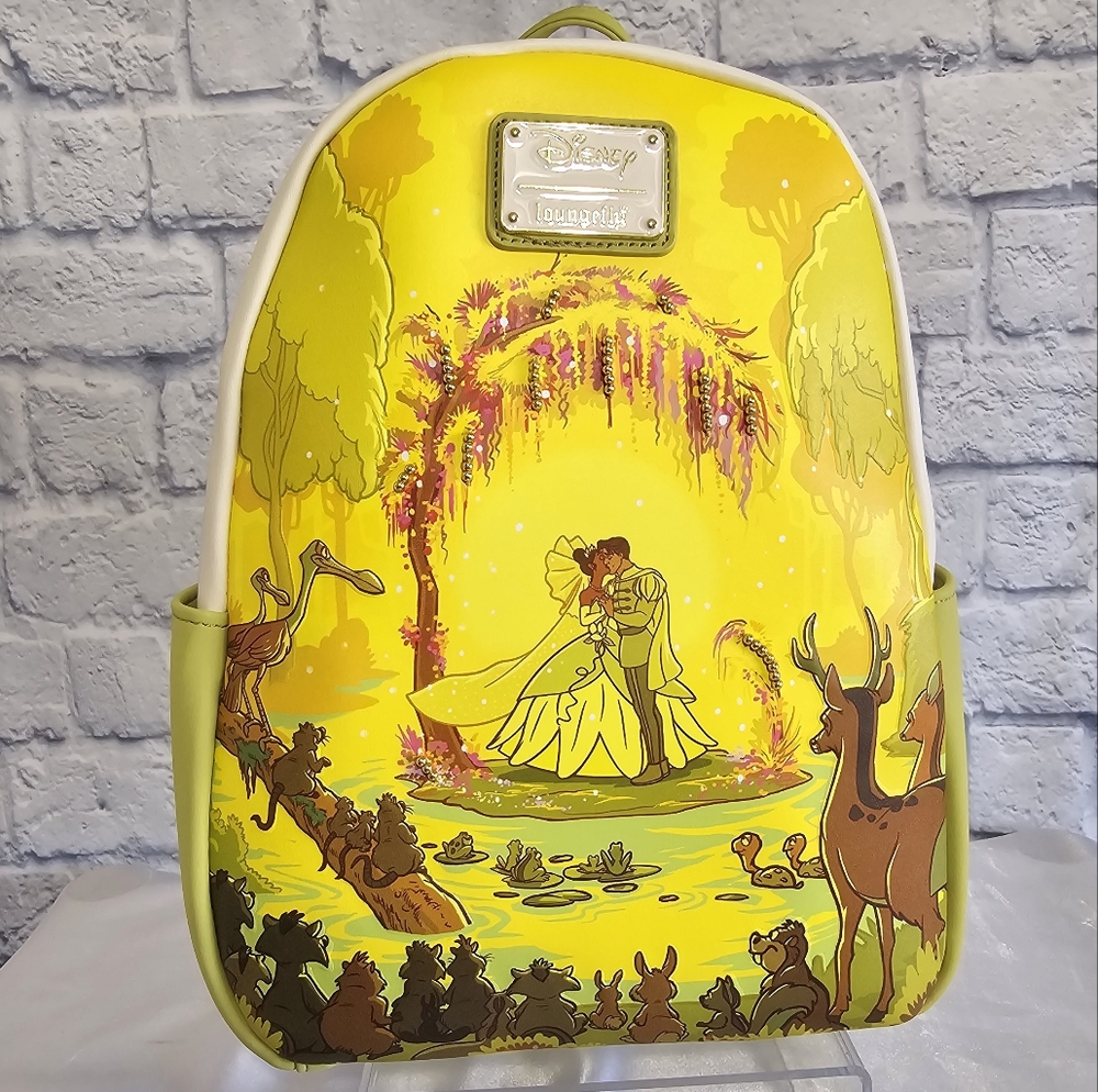 Loungefly Tiana Disney Princess and the Frog Swamp Wedding Mini Backpack Bag New
